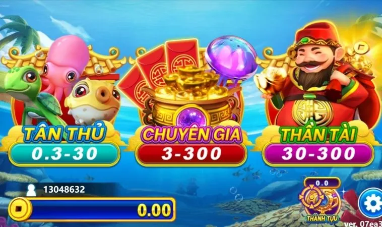 Bí Quyết Chơi Bắn Cá Thần Tài F168 Ăn Xu Khủng Siêu Dễ 2 Các phòng chơi trong game Bắn Cá Thần Tài F168
