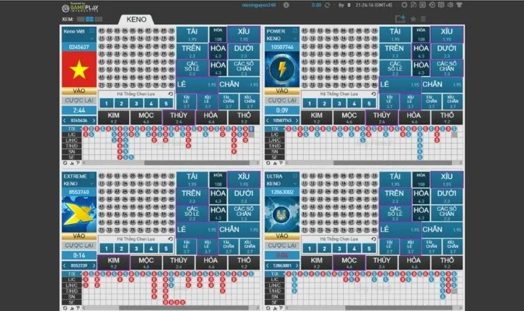 Hướng Dẫn Chơi Keno Nhanh F168 Bí Quyết Trúng Thưởng Khủng Ngay 2 Giao diện chơi game Keno Nhanh F168