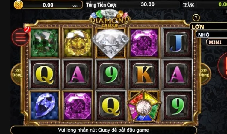 Bí Quyết Nổ Hũ Kim Cương F168 Trúng Lớn Giải Jackpot Khủng 2 Giao diện chơi Nổ Hũ Kim Cương F168