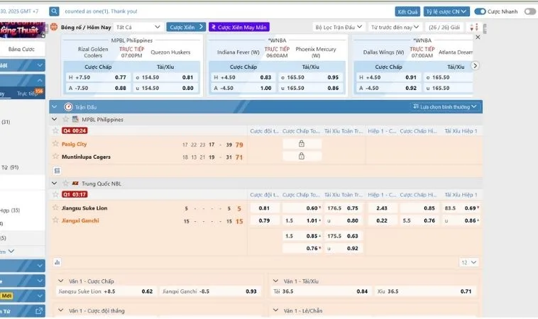Bí Kíp Chiến Thắng Cá Cược Bóng Rổ F168 Siêu Hấp Dẫn 2 Giao diện đặt cược kèo bóng rổ F168
