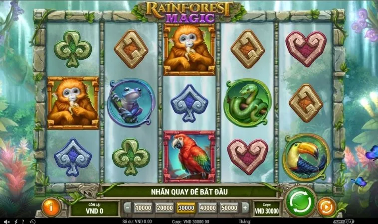 Bí Quyết Nổ Hũ Rừng Xanh F168 Thắng Lớn Giải Thưởng Khủng 2 Giao diện chơi Nổ Hũ Rừng Xanh F168